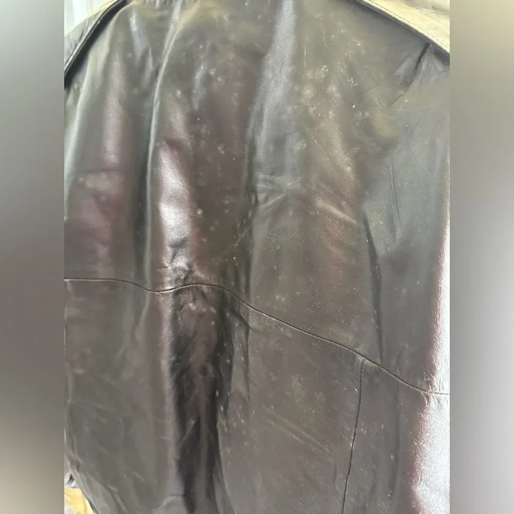 Vintage Berman's Men's Leather Jacket removable vest black Pockets Korea 38